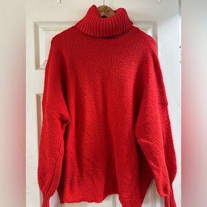 Aerie Offline Red Knit Sweater